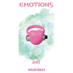 Розовое эрекционное виброкольцо Emotions Heartbeat Light pink